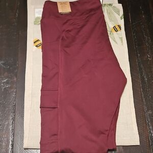 PINK Victoria's Secret Burgundy Leggings